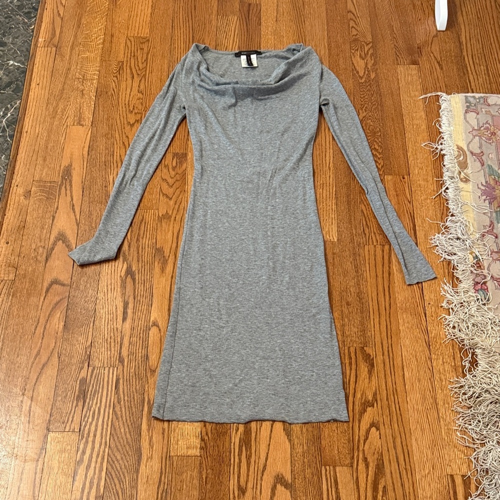BCBGMaxAzria Heather Gray Long Sleeve Dress - Picture 1 of 5